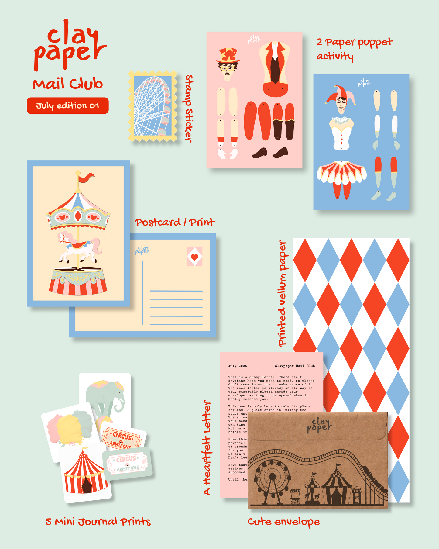 Catch-up - Claypaper Mail Club (July Edition)